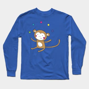 Juggling Monkey Long Sleeve T-Shirt